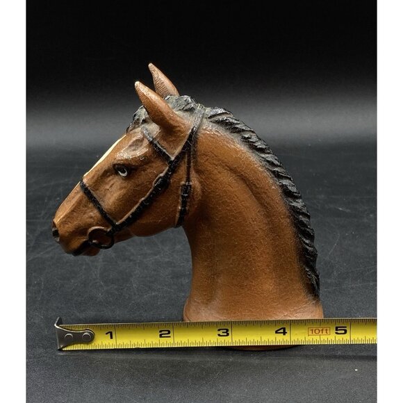 Rubal New York Horse Head Tan White Painted Cast Metal Bottle Opener Vintage - Picture 8 of 12